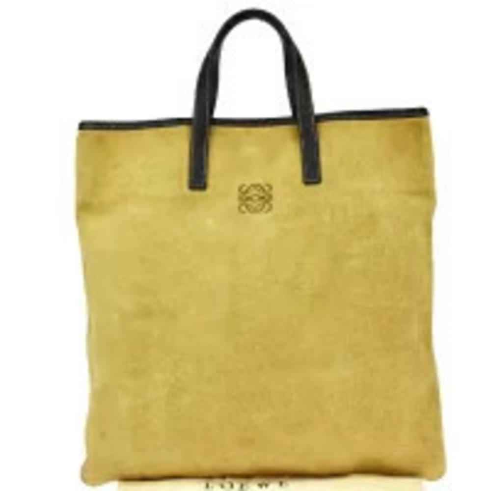 Loewe Handbag tote beige suede leather